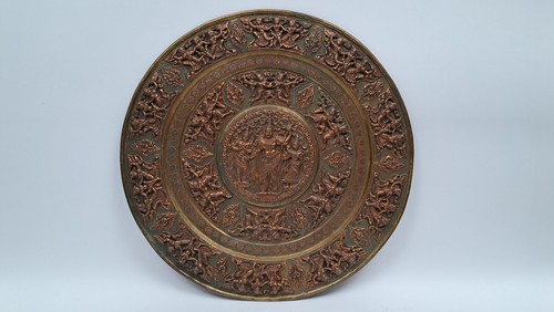 Plat indien thanjavur cuivre - plat,