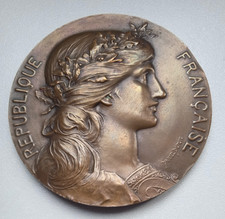 POST WW1 WARD OF THE NATION OFFICE FRENCH MARIANNE ART MEDAL by DANIEL DUPUIS