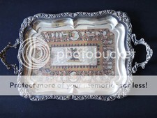 Ancien plateau egyptien bronze