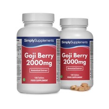 Baie de Goji 2000mg - 360 Comprimés - Normes de qualité - SimplySupplements
