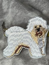 écusson patch, Chien Bichon, maltais thermocollant COUTURES