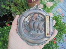 Ancien Thermomètre au Voilier Galion Bateau 3 Mats dans une Bouée : Régule 
