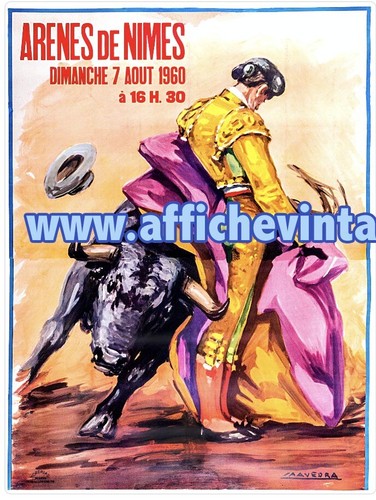 Affiche poster nimes 1960 - affiche,