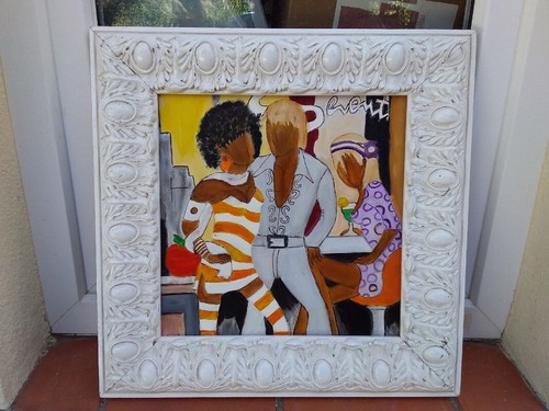 Tableau huile sur - , toile