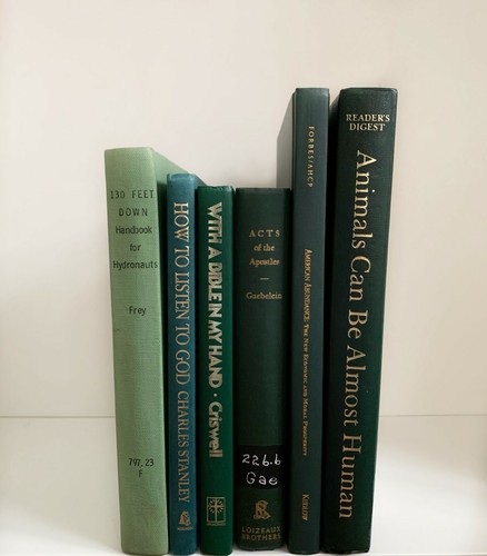 Green decor books - green,