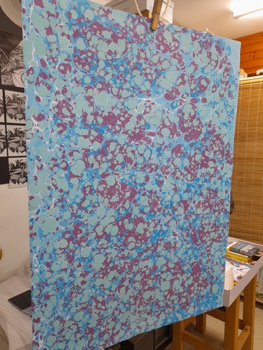 Papier marbré cuve de - papier,
