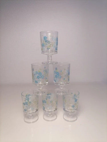 Rare verre liqueur myosotis - rare,