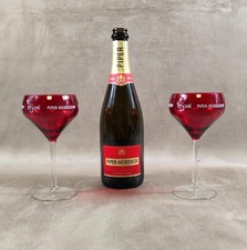 Lot 2 flûtes piscine Champagne Piper-Heidsieck Made in France Vintage 2000