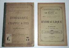 Hydraulique Chappée 1900