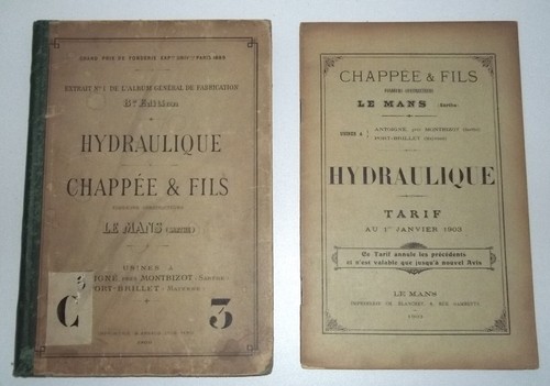 Hydraulique chappée 1900 - hydraulique,