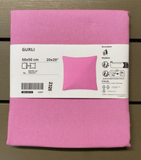 Housse de coussin IKEA GURLI, rose, 50x50 cm, 20x20", 100% coton, NEUVE