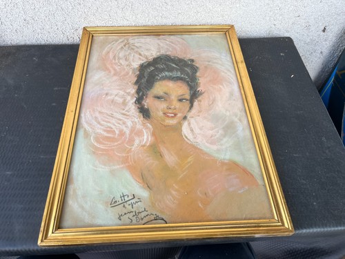 Tableau ancien pastel - ancien,