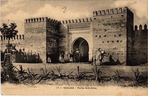 Cpa oujda porte sidi aissa - oujda,