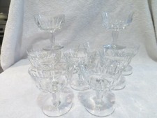 11 coupes champagne 19cl cristal Baccarat Canterbury crystal champagne cups