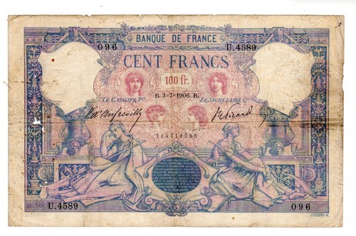 France billet 100 francs - billet,
