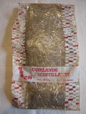 Ancienne guirlande scintillante 8 m argent décoration sapin de Noël