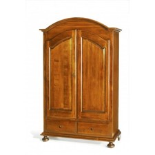 Armoire Ante Battants Gendarme Art Pauvre Classique Noyer Sombre 2 2 Tiroirs