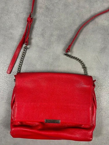 Sac main cuir rouge nat - à, &