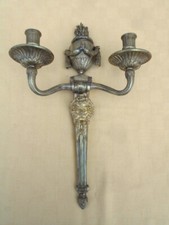 APPLIQUE / BOUGEOIR EPOQUE DEBUT 1900 DE STYLE LOUIS 16 EN BRONZE