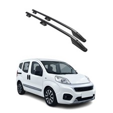 Barres de toit longitudinales pour Fiat Fiorino Qubo 2008-2022 Aluminium Noir