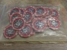 20  jetons de poker - Rouges