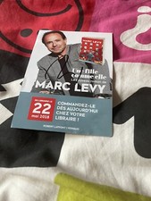 Flyer Dedicace Autograph Format 10x15 cm Marc Levy
