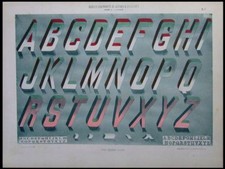 LETTRES EGYPTIENNES - 1903 - HELIOTYPIE POCHOIR, TYPOGRAPHIE, LABBE, ALPHABET