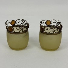 Ensemble De 2 Bougeoirs Votifs Rétro PartyLite Paris P7673