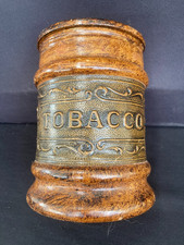POT À TABAC EN VERRE ET CUIR