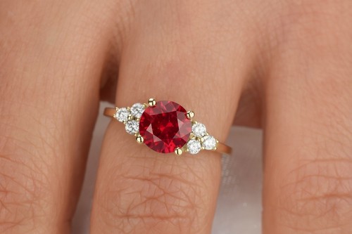Bague solitaire plaqué - bague,