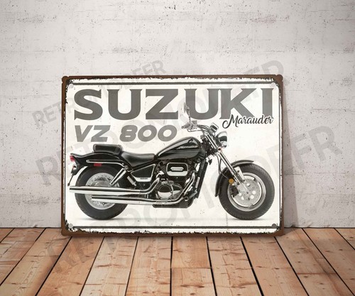 Plaque métal vintage suzuki - plaque,