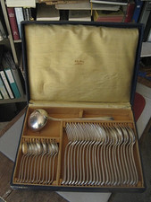 ++"534.9"  MENAGERE 37 PIECES EN METAL ARGENTE ORFEVRE CAILAR BAYARD ART DECO