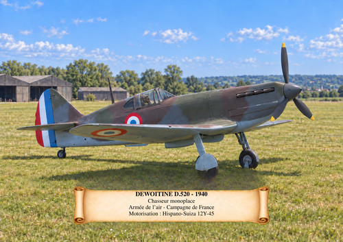 Dewoitine 520 avion - dewoitine,