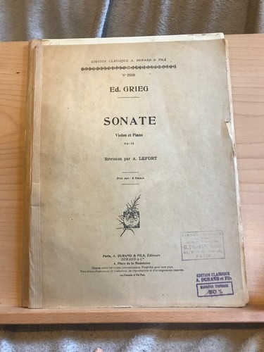 Grieg sonate pour violon - grieg,