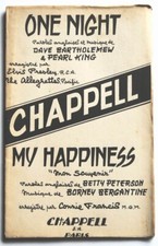 Partition vintage sheet music ELVIS PRESLEY : One Night  * 50's + Yvan Daniel