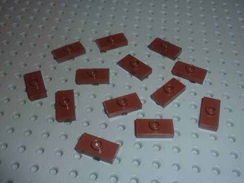 Lego redbrown plate ref - x,
