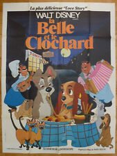 LA BELLE ET LE CLOCHARD Walt Disney Ressortie 1976 Affiche Originale 120x160