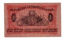 CZECHOSLOVAKIA Billet 1 KORUN