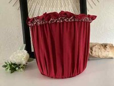 19 ⚜ Ancien Cache Pot Coprivaso Plastecnic Vintage Plastique Tissu Hauteur 23 Cm