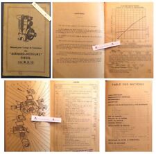 ● BERNARD MOTEURS Diesel type WD 13 catalogue 75p (1952 ?) manuel utilisation