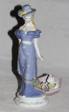 Figurine jeune fille chaton porcelaine collection Vintage Ceramic Maid Figurine