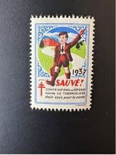 France 1937 Antituberculeux Tuberculose Sauvé ! Deux sous pour la Santé