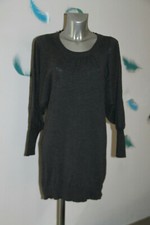 jolie robe pull grise col rond