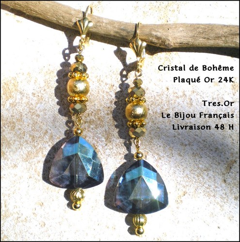Cristal bohême plaqué - de, &