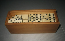Ancien Jeu de Dominos en Os &