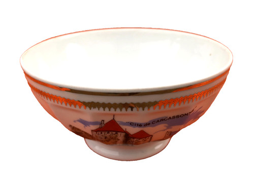 Bol côtelé ancien - , porcelaine