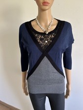 Pull bleu marine et gris