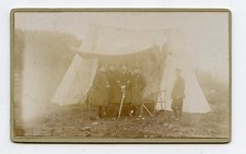 CDV. Militaires Allemands . Toile de tente militaire . Camp. German Military.