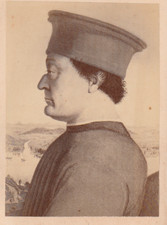 PHOTO CDV FREDERICO DE MONTEFELTRO TRIOMPHE CHASTETE FRATELLI ALINARI FIRENZE