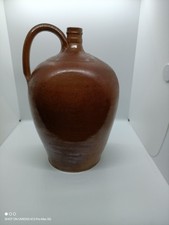 Cruche Ancienne en Céramique Terre Cuite Pot Bonbonne Normande Bouteille 30cm